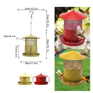 Садовые украшения для внутреннего дворика наружная металлическая подвесная кормушка для птиц железная складная клетка для птиц для садового двора патио балкон - Product Image 2