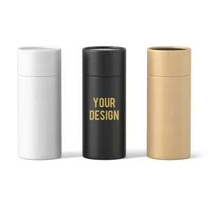Luxury Lip Balm Pack Cosmetic Tubes Food Grade Cardboard Round Carton Box Eco Friendly Shipping Packaging Paper Tube with Caps