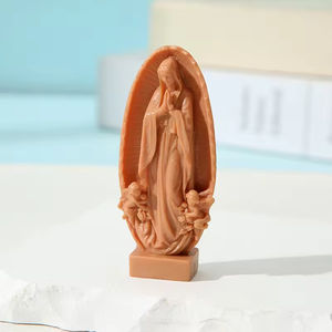 Ensemble de statues catholiques en résine, figurines religieuses, Vierge <span class=keywords><strong>Marie</strong></span> et Saint George, cadeau pour les dévots - Product Image 4