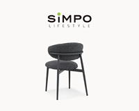 SIMPOLIFESTYLE Ensemble de salle à manger extérieur moderne et léger de qualité supérieure pour usage hospitalier, avec cadre en aluminium et tabourets de bar en tissu imperméable