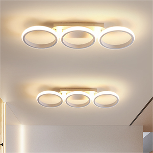 Lámpara de techo LED para pasillo de triple cuadrado, luz tricolor para dormitorio, guardarropa, luz de techo de aluminio, <span class=keywords><strong>2</strong></span> anillos, <span class=keywords><strong>3</strong></span> anillos para pasillo - Product Image 4