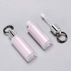 OMI nuovo stile unico 3ml Mini portachiavi contenitore lucidalabbra Eco Friendly carino rosa a due strati a forma di cuore tubo vuoto per olio per labbra - Product Image 5