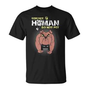 Camiseta con diseño gráfico para perros con la inscripción 'Service Human Do Not Pet' - Product Image 1