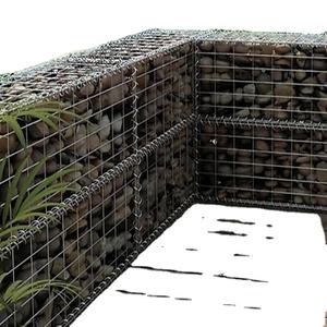 Cage 100x100x100 Oua Zinc Enduit Grillage Galvanisé Gabion Boîte Avec Queue - Product Image 3