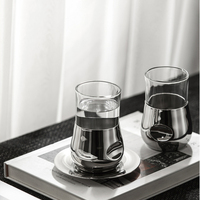 Tasse en verre en acier inoxydable européenne créative nouvelle tasse d'eau domestique de restaurant isolée écologique moderne pour les parties de thé