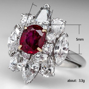 Anello Vintage con Accento Rosso per Donne, Elegante Stile Western, Accessorio da Dito alla Moda per Feste, Regalo - Product Image 5