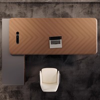 Scrivania Direzionale Moderna di Lusso a Forma di L in MDF, Design Minimalista per Uso Manageriale
