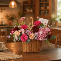 Panier à fleurs en osier SEEWIN, petit panier en rotin tissé à la main, écologique, réutilisable, pour la décoration de la maison et du jardin