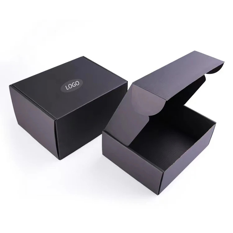 custom reaso<i></i>nable price skincare packaging black paper box shoes corrugated packaging paper shipping boxes