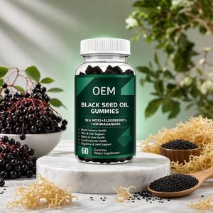 Gomitas de Frutas Sin Azúcar para Adultos, Marca Privada, con Aceite de Semillas Negras, Vitaminas DE y Suplementos Herbales - Product Image 1