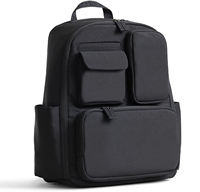 Sac à dos pour couches, 17 poches, grand sac à couches pour bébé avec porte-bouteilles isothermes, matelas à langer et sangles pour poussette