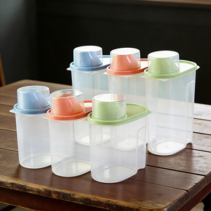 Cross-border plastic airtight kitchen food storage jars, <b>large</b> size, grain jars, small size, lidded storage <b>boxes</b> - Product Image 1
