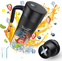 Draagbare oplaadbare blender, mini draadloze fruit- en voedselprocessor, smoothie maker met rietje