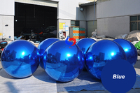 Boules sphériques miroir gonflables surdimensionnées 1m 2m 3m Or Violet Iridescent Bleu clair Boules miroir gonflables