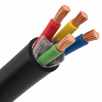 Cable Eléctrico Industrial de Alta Resistencia con Aislamiento de PE de 600V, 4 Hilos de Cobre Trenzado