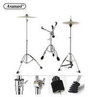 Batterie de percussions complète 5 pièces pour adultes débutants, en bois de peuplier, pour débutants
