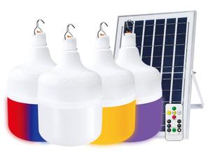 หลอดไฟ LED 300W DC5V-6V ชาร์จไฟด้วยพลังงานแสงอาทิตย์ผ่านพอร์ต USB สำหรับกรณีฉุกเฉิน เส้นผ่านศูนย์กลาง 135 มม. แบตเตอรี่ 2*1500mA วัสดุ PP พร้อมแผงโซลาร์เซลล์ 6W - Product Image 3