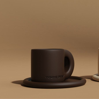 C&H Wholesale – Nouveauté : Tasses à café en céramique à double paroi de 15 oz, personnalisables, résistantes au lave-vaisselle, avec poignée et logo en creux, pour le thé et le café