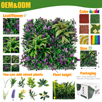 Panneau mural de haie artificielle en gazon de buis PE 50x50cm, durable, léger, écologique, résistant aux UV, plante verte, vente en gros