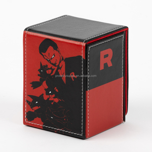 Boîte de rangement personnalisée pour cartes Pokémon Glory of Team Rocket, motif créatif en cuir PU, boîte de rangement pour 100+ cartes Commander - Product Image 2