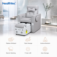 Fauteuil de pédicure à dossier haut, télécommandé, anti-acétone, personnalisable OEM&ODM, certifié CE, pour salon de manucure