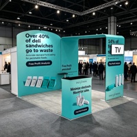 Stand d'exposition portable en aluminium 10x10 pieds, personnalisable et réutilisable pour les événements