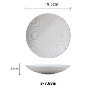 26.5cm reciclado PET Textured Bowl com ranhuras espirais internas-Louça durável Eco-Friendly - Product Image 3