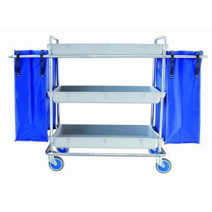 Carrello Cromato per Biancheria con 3 Ripiani, 20 Grigio, 77 L, per Casa e Pulizie - Product Image 2