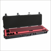 Valise de transport longue et robuste en plastique, étanche IP67, à roulettes, pour arc composé, avec mousse PU/EVA, personnalisable OEM/ODM