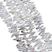 Perles d'eau douce baroques Biwa blanches, à fort lustre, de forme irrégulière, perles en vrac pour la fabrication de bijoux, collier, boucles d'oreilles DIY