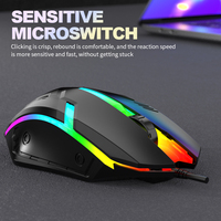 VONN Nieuwe Collectie Gaming USB Ergonomische Witte Optische 3 Toetsen RGB Glow Kleurrijke 1200 DPI Bedrade Muis Desktop PC Computer Laptop Muizen