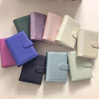 Portefeuille-classeur en similicuir métallisé multicolore A5/A6/A7 avec pochette zippée pour budget et organisation