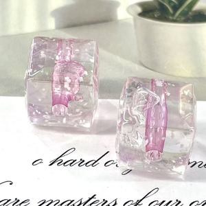 Acrylic Square <b>Beads</b> Mixed Colors 10Pcs For Bracelet Making DIY Jewelry Accessories - Product Image 4