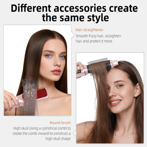 Nouvelle brosse professionnelle 5 en 1 détachable pour sèche-<span class=keywords><strong>cheveux</strong></span> à air chaud en une étape avec <span class=keywords><strong>boucle</strong></span> de suspension - Product Image 2