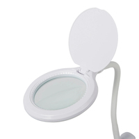 Lámpara de Inspección de Mesa con Lupa LED de Alta Iluminación, Regulable, de Alta Calidad Industrial