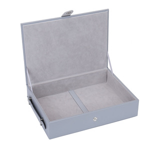 Tùy Chỉnh Logo Dập Nổi Bàn Giao Hộp Da PU Lưu Trữ Chìa Khóa Trường Hợp Tài Liệu Tổ Chức Hộp - Product Image 1