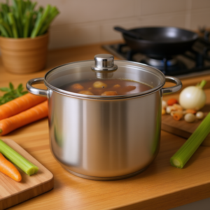 หม้อซุปสแตนเลสพร้อมฝาแก้ว 8 ควอร์ต สำหรับทำน้ำซุปและสตูว์ - Product Image 3