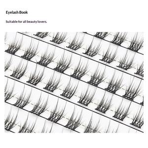 Pestañas Postizas Semi-Artificiales de Fibra, Empaquetado en <span class=keywords><strong>Libro</strong></span>, Venta al por Mayor de Fábrica, Suministro Estable, Segmentadas, Autoadhesivas en Abanico - Product Image 4