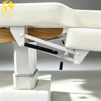 Table de massage électrique moderne à 4 moteurs, modes réglables, pliable, en cuir PU, portable, pour salon de beauté, esthétique, cosmétique