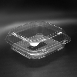 Alimenti all'ingrosso su misura alla rinfusa di noci biscotti di pane snack Flip top a conchiglia scatole contenitore di imballaggio in plastica con coperchio - Product Image 1