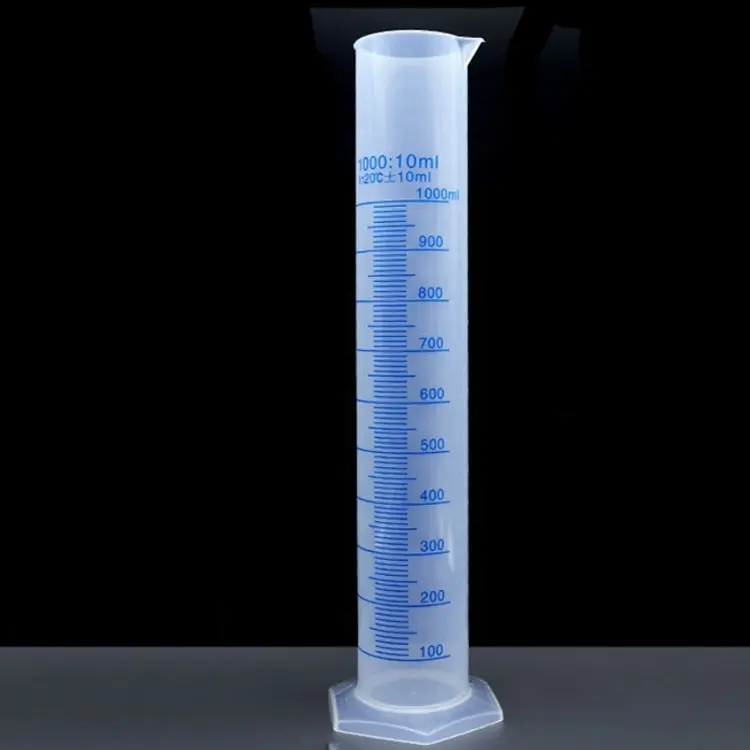Cilindro plástico líquido tiandi lab 1000ml, medição graduada