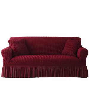 Seerventouse housse de canapé en tissu à carreaux universel, volants complets, élastique, extensible, housse de canapé élastique, vente en gros d'usine - Product Image 1