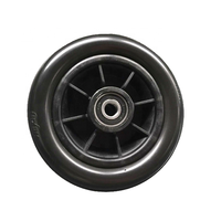 Roues en polyuréthane pleines de 6 pouces résistantes à l'usure, noires, marque HEXIN, pour scooters électriques pour personnes âgées, directement de l'usine