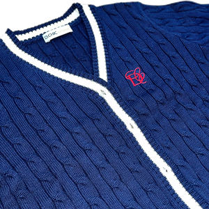 Cárdigan Unisex con Cuello en V, Suéter de Talla Grande, Prendas de Punto de Invierno, Hilo de Lana, Tela Transpirable, Detalle de Botones, Posición de Logotipo Personalizado - Product Image 4