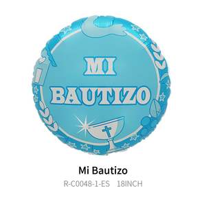 Globo de 18 Pulgadas <span class=keywords><strong>Mi</strong></span> Bautizo Primera Comunión Vela de Sagrada Comunión para Decoración de Fiesta Baby Shower Cruz - Product Image 6