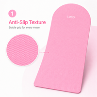 Tapis de yoga demi-rond en TPE 6 mm, tapis de yoga antidérapant pour l'entraînement de l'équilibre, les étirements et les exercices de renforcement du tronc