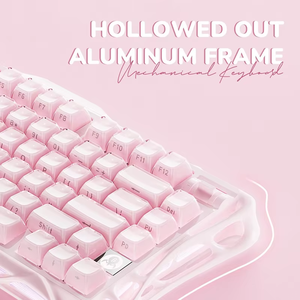 GravaStar K1 75% Gasket Mechanical <b>Keyboard</b>, Tri-mode <b>Keyboard</b> with Star Pink Switch, Jelly Keycaps & RGB Backlight for Home Use - Product Image 5