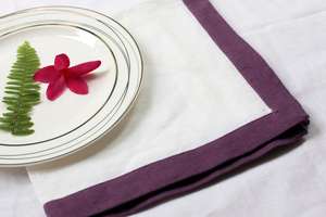 100% ผ้าลินินฝรั่งเศสผ้าเช็ดปาก/พิมพ์ผ้าเช็ดปาก/มือ hemstitch ปักผ้าเช็ดปาก - Product Image 6