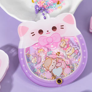 LLavero de acrílico de arena movediza personalizado, amuletos brillantes de <span class=keywords><strong>Flash</strong></span> líquido personalizado, llavero agitador de Anime, fábrica de China de alta calidad - Product Image 4