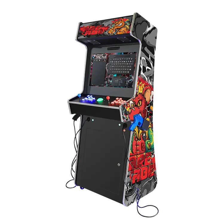 Light Gun Arcade Game Machine With Recoil Feedback, Retro Arcade Shooter, Stand Up Arcade Machine With Multi Shooting Games